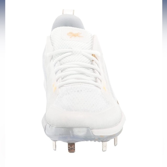 Under Armour Mens Harper 6 Low ST Baseball Cleats white gold size 9 brand new - Picture 3 of 8
